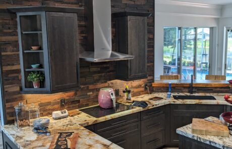 Custom Brazilian Monkey Pod Bar Top, Naples FL, CAD Contracting LLC